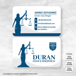 Avukat Kartvizit Baskı Mdl:V008