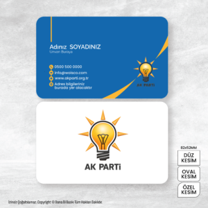 AKP Partisi Kartvizit Baskı Mdl:V0293