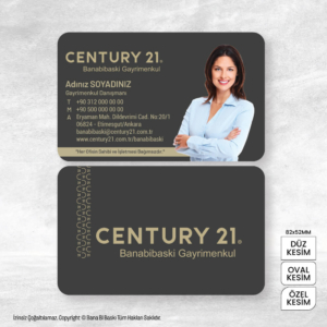 Century 21 Kartvizit Baskı Mdl:V0566