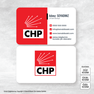 CHP Kartvizit Baskı Mdl:V0317