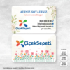 Çiçek Sepete Kartvizit Baskı Mdl:V003