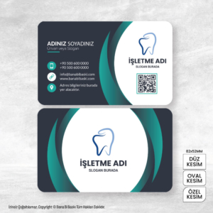 Diş Hekimi Kartvizit Baskı Mdl:V0534