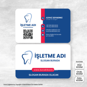Diş Hekimi Kartvizit Baskı Mdl:V0542