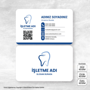 Diş Hekimi Kartvizit Baskı Mdl:V0543
