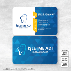 Diş Hekimi Kartvizit Baskı Mdl:V0549