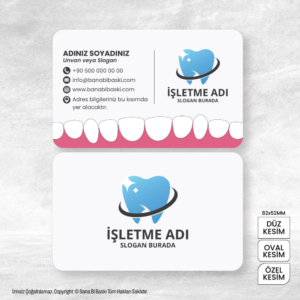 Diş Hekimi Kartvizit Baskı Mdl:V0551