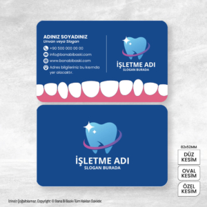 Diş Hekimi Kartvizit Baskı Mdl:V0552