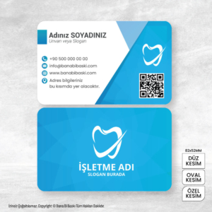 Diş Hekimi Kartvizit Baskı Mdl:V0555