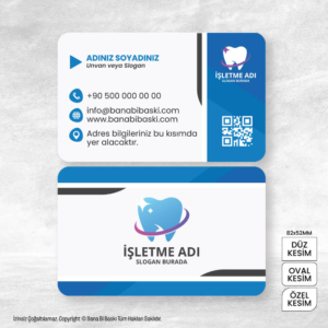 Diş Hekimi Kartvizit Baskı Mdl:V0556