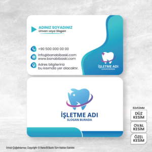 Diş Hekimi Kartvizit Baskı Mdl:V0527