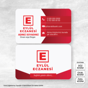 Eczane Kartvizit Baskı Mdl:V0485