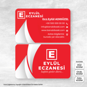Eczane Kartvizit Baskı Mdl:V0496