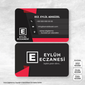 Eczane Kartvizit Baskı Mdl:V0500
