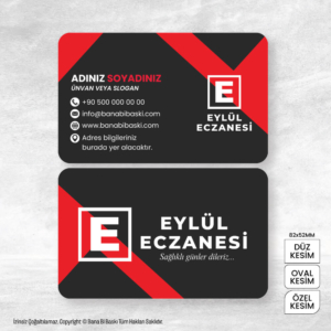 Eczane Kartvizit Baskı Mdl:V0501