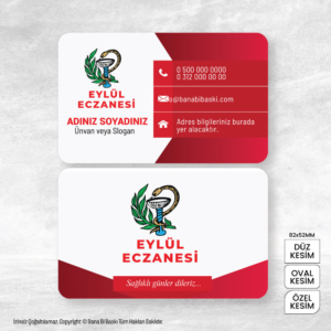 Eczane Kartvizit Baskı Mdl:V0502