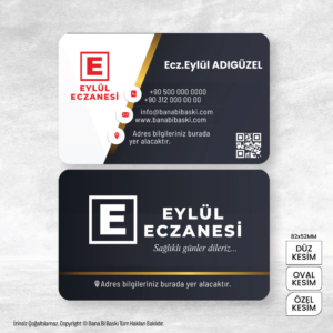 Eczane Kartvizit Baskı Mdl:V0503