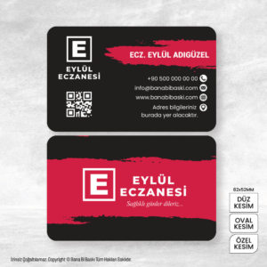 Eczane Kartvizit Baskı Mdl:V0504