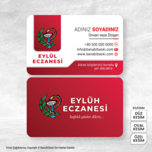 Eczane Kartvizit Baskı Mdl:V0505