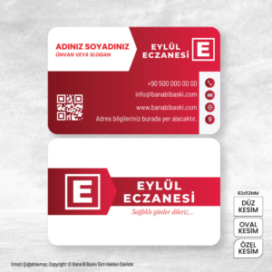 Eczane Kartvizit Baskı Mdl:V0506