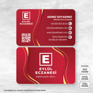 Eczane Kartvizit Baskı Mdl:V0510