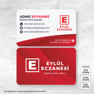 Eczane Kartvizit Baskı Mdl:V0511
