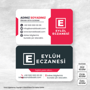 Eczane Kartvizit Baskı Mdl:V0521