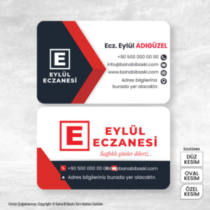 Eczane Kartvizit Baskı Mdl:V0518