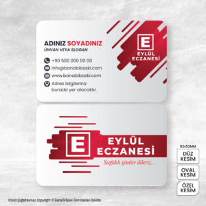 Eczane Kartvizit Baskı Mdl:V0517