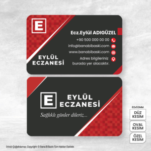 Eczane Kartvizit Baskı Mdl:V0514