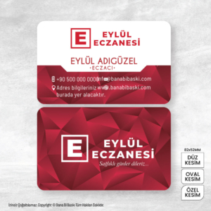 Eczane Kartvizit Baskı Mdl:V0489