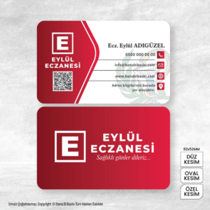Eczane Kartvizit Baskı Mdl:V0490