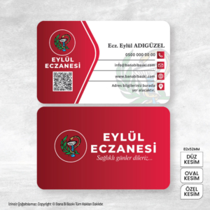 Eczane Kartvizit Baskı Mdl:V0491