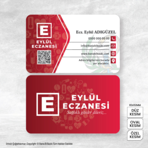 Eczane Kartvizit Baskı Mdl:V0492