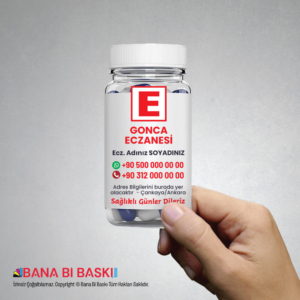 Eczane Magnet Baskı (Şişe Magnet) M006