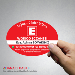 Eczane Magnet Baskı M054