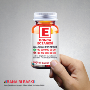 Eczane Magnet Baskı (Şişe Magnet) M007