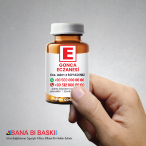 Eczane Şişe Magnet Baskı M010
