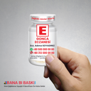 Eczane Magnet Baskı (Eczane Şişe Magnet) M011