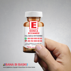 Eczane Magnet Baskı (Eczane Şişe Magnet) M012