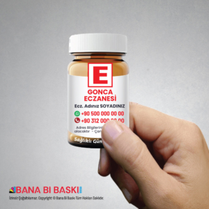 Eczane Magnet Baskı (Eczane Şişe Magnet) M014