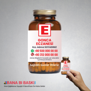Eczane Magnet Baskı (Şişe Magnet) Mdl:M003