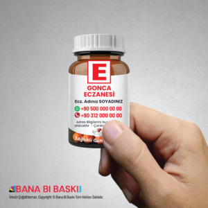 Eczane Magnet Baskı (Eczane Şişe Magnet) M015