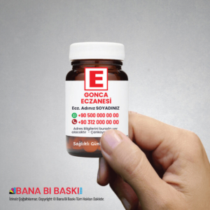 Eczane Magnet Baskı (Eczane Şişe Magnet) M017
