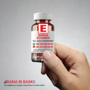 Eczane Magnet Baskı (Eczane Şişe Magnet) M019