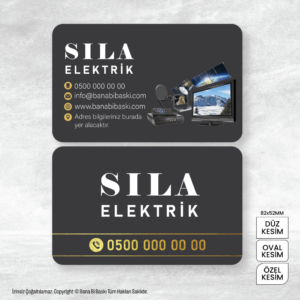 Elektrikçi Kartvizit Baskı Mdl:V0345