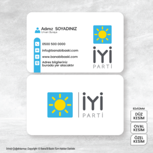 İyi Parti Kartvizit Baskı Mdl:V096
