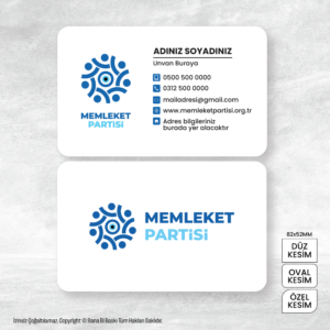 Memleket Partisi Kartvizit Baskı Mdl:V0105