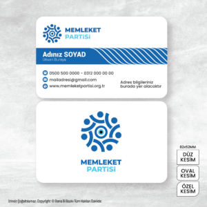 Memleket Partisi Kartvizit Baskı Mdl:V0106
