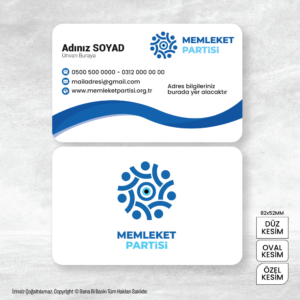 Memleket Partisi Kartvizit Baskı Mdl:V0108