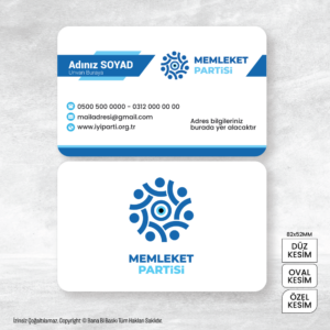 Memleket Partisi Kartvizit Baskı Mdl:V0110